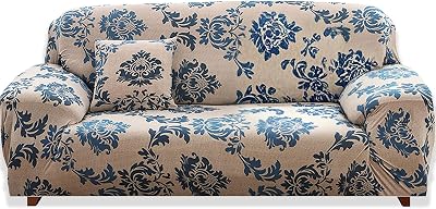 Teynewer 3 Seater Sofa Cover Provence Stretch Slipcover 1 Piece
