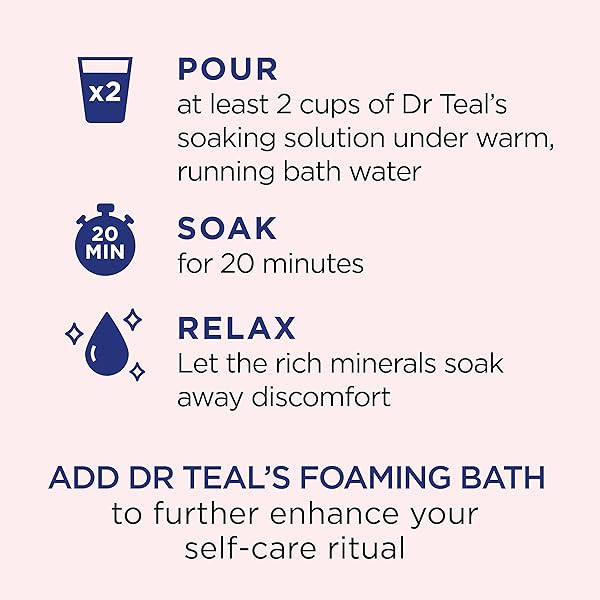 DR TEAL’S EPSOM SALT MAGNESIUM SOAK, RESTORE & REPLENISH WITH PINK HIMALAYAN SALT, 3 LBS
