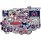 25 PCS Columbus American Hockey Blue Jackets Stickers for Water Bottle, Laptop, Bicycle, Computer, Motorcycle, Travel Case, Car Decal Decoration Sticker