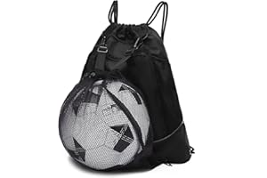 KAEGREEL Drawstring Basketball Bags Detachable Mesh Bag for Kids Teens Adults, Multipurpose Backpack for Football Baseball