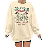 Oversized Christmas Sweatshirt for Women Funny Christmas Holiday Sweatshirt Xmas Casual Pullover Vacation Top