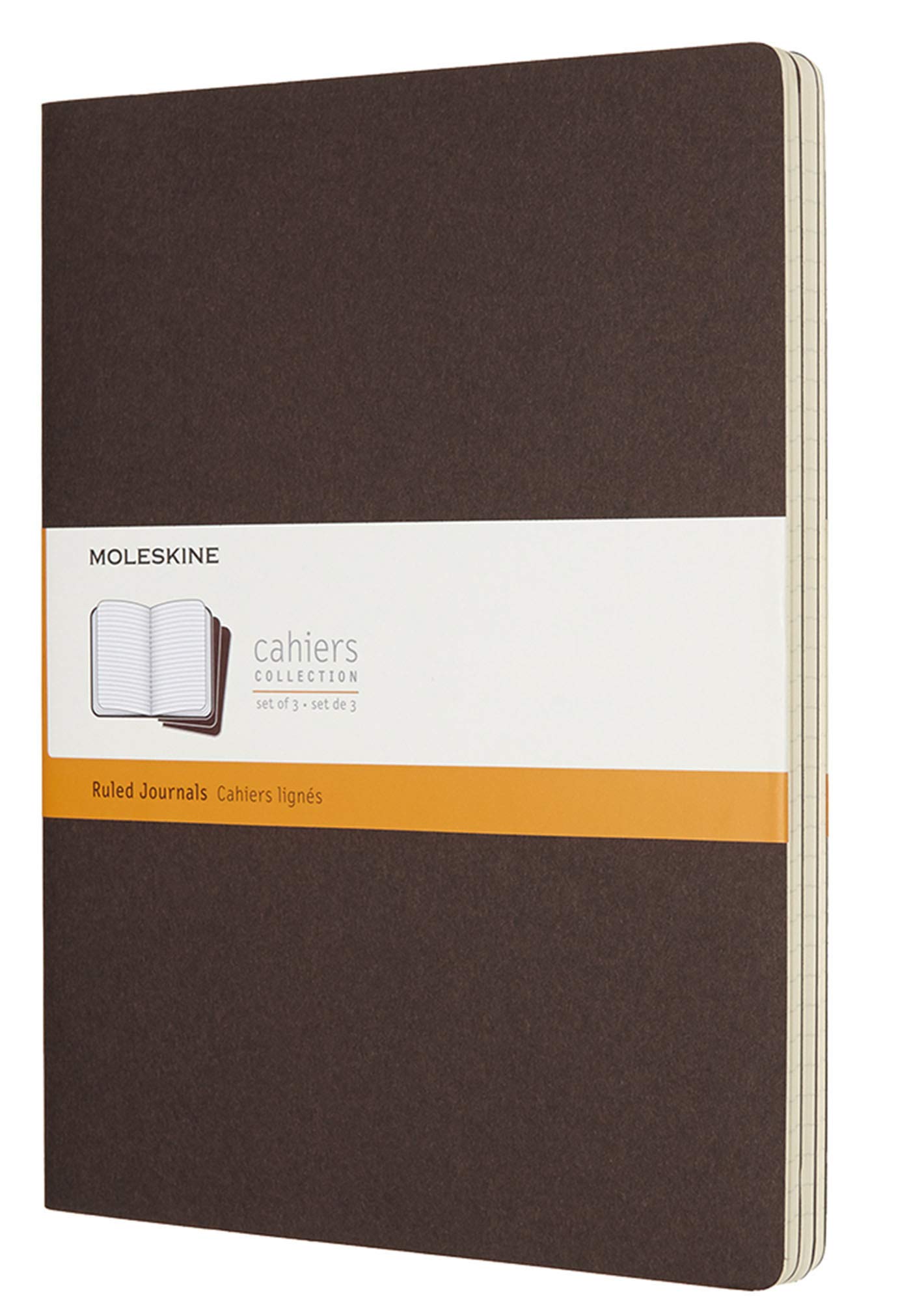 Moleskine Cahier Journal - Set of 3 Ruled Notebooks, Cardboard Cover - Size Extra Large 19 x 25 cm - Colour Kraft Brown - 120 Pages — image 1