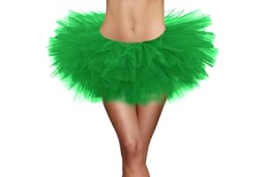 MOZYRENL Tutu for Women Adult - 5 Layered Classic Tulle Skirts Halloween Costume Tutu for Women 80s Tutu Skirt