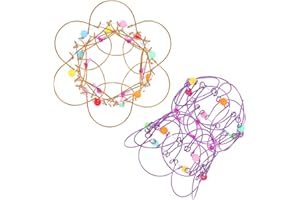 MUSISALY Flexible Metal Hoop Trick Toy for Kids, 2pcs Wire Flower Basket Loops for Performance and Imagination Development