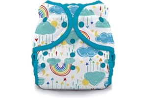 Thirsties Duo Wrap Reusable Cloth Diaper Cover, Snap Closure, Rainbow Size Two (18-40 lbs)
