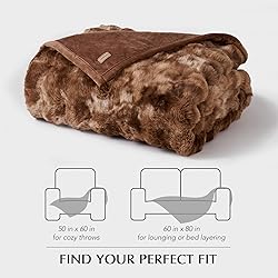 EverGrace Ultra Soft Luxury Fluffy Faux Rabbit Fur