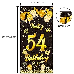 wongmode Happy 54th Birthday to You Door Banner