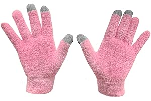 Eurow Aloe-Infused Moisturizing Gloves, Touchscreen Compatible, Soft & Breathable for Dry Hands Treatment, Locks in Lotion, Durable & Reusable, Pink, 1 Pair