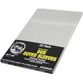 (50) DVD Outer Sleeves - "Super Polyclear" Resealable - Fits Standard 14mm-15mm DVD Cases - DVSB02RS
