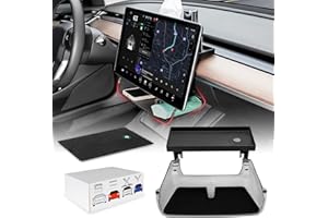 Klutchtech Under Screen Storage Organizer Model 3/Y Magnetic Center Console Organizer - Compatible with Tesla Model 3 2023-2017 Model Y Accessories 2024-2020 [Not fit 2024 Model 3 Highland]