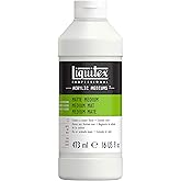 Liquitex Professional Matte Medium, 473ml (16-oz) | Reduces Surface Gloss, Increases Color Depth, Lowers Viscosity of Heavier Body Paint, Increases Flow, Extends Color