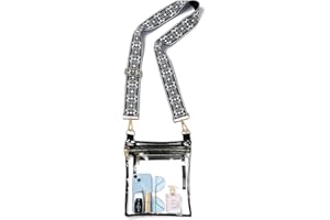 WEIMZC Clear Bag Stadium Approved, Adjustable Shoulder Strap Clear Crossbody Purse Bag for Concerts Sports Events Festivals