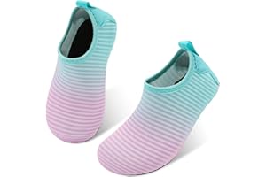 JIASUQI Kids Boys and Girls Summer Athletic Water Shoes Aqua Socks for Beach Swimming Pool