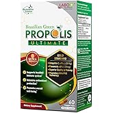 LABO Nutrition Brazilian Green Propolis Ultimate - Contains >7% or 28mg per Serving Artepillin C & >5% Flavonoids, for Immune & Brain Support, Natural, High Concentrate & Premium, 60 Veg Capsules