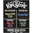 Our Love Story Personalized Wedding Sign Chalkboard, Wedding Decor, Couples Gifts, Bridal Shower Gift, Engagement Gifts for Couples, Love Wall Decor, Mr and Mrs Gifts, Save The Date Props