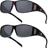 Yogo Vision Polarized Fit Over Sunglasses for Eyeglasses, MultiPack UV400 | Polarized UV400 fit-over sunglasses provide comfortable sun protection over prescription glasses for driving and outdoor use.