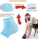 CGBOOM Moisturizing Gel Heel Socks Toe Open for Dry Cracked Skin Pain Relief 2 view 3