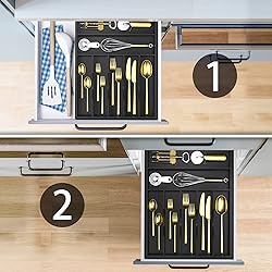 WUSHIZHUHUN Utensil Organizer Silverware Drawer