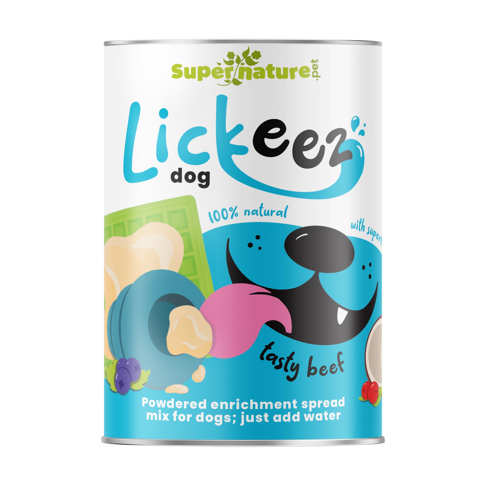 Supernature Lickeez Beef Enrichment Spread Mix for Dogs 290g | Perfect for Lick Mats, Boredom Busting Treat, Premium Quality Beef, No Added Preservatives | Manufactured in the UK