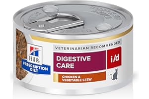 Hill's Prescription Diet i/d Digestive Care Chicken & Vegetable Stew Wet Cat Food, Veterinary Diet, 2.9 oz. Cans, 24-Pack