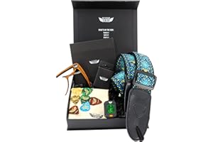 Stage Rocker Guitar Accessories Gift Box for Acoustic and Electric Guitars, 5-in-1 Essential Gift
