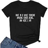 BLACKMYTH Women's Graphic Funny T Shirt Cute Tops Teen Girl Tee