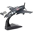 NUOTIE F6F Hellcat 1/72 Metal Airplane Model Kit with Stand WWⅡ Diecast Alloy Fighter Model Vintage Combat Plane Prebuild Military Aircraft Collection for Display or Gift