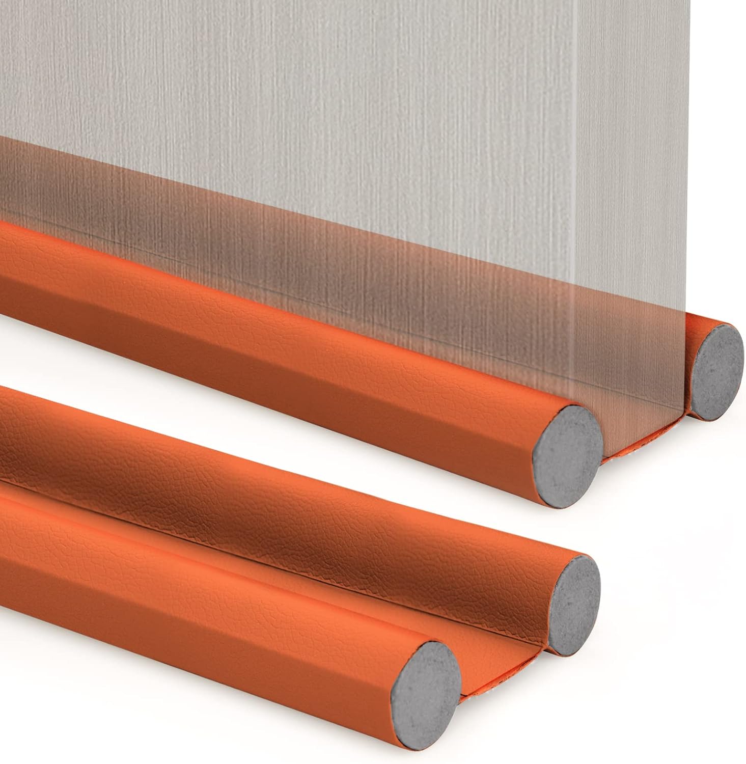 Draft Stoppers - 2PCS Under Door Draft Stopper,Twin Door Draft Blocker Weather Stripping Noise Cold Air Blocker Window,Washable,Dust Proof,Removable,Adjustable Door Sweeps 38