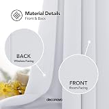 Deconovo Solid Window Treatment Ring Top Curtain Panel 1 Panel Silver Grey view 5