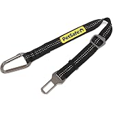 PetSafe Safety Seatbelt Tether Adjustable Dog Seat Belt for Car Works with Any Harness Carabiner Clip, Black - 1 Tether Inclu