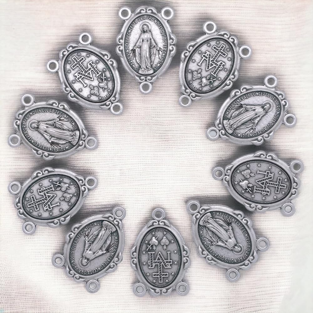 Mua Pack of 10 Miraculous Medal Rosary Center Pieces Catholic