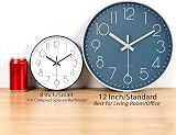 jomparis 12 Inch Silent Quartz Round Wall Clock Cerulean Blue Color view 2