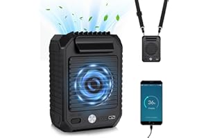 Deller Portable Fan Rechargeable Personal Fan with 10000mAh Waist Clip On, 24H Runtime 3-Speed Hands-Free Shirt Fans, 6500RPM Wearable Neck Fans for Outdoor, Camping, Hiking, Travel