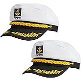 Youbinzi Yacht Sailor Hat, Navy Captain Cap, Adult Marine Admiral Costume