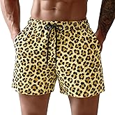 GINGTTO Men's Beach Shorts Bathing Suits with Mesh Lining
