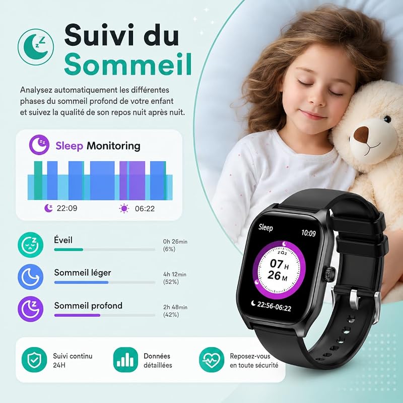 Smartwatch Kinder Smartwatch für Jungen und Mädchen, Fitnessuhr Kinder mit Spielzeugen, Kinderuhr