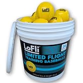 LoFli Practice Baseballs - Regulation Weight &amp; Size, Reduced Flight - Safe Soft Training Balls for Backyard, Indoor &amp; Small Space Use - Kids &amp; Adults