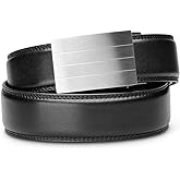 KORE Men’s Full-Grain Leather Track Belts | “Evolve” Stainless Steel Buckle