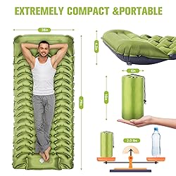 GLMNES Sleeping Pad, Ultralight Inflatable Sleeping