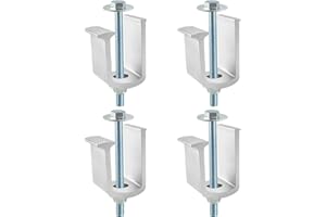 MOTAFAR 4PCS Truck Tool Box Clamps Mounting Kit, Box Truck Accessories, Universal Aluminum Tie Down Clamps for Tool Boxes,Trucks, Campers, Truck Bed, Mounting Kit(Silver)