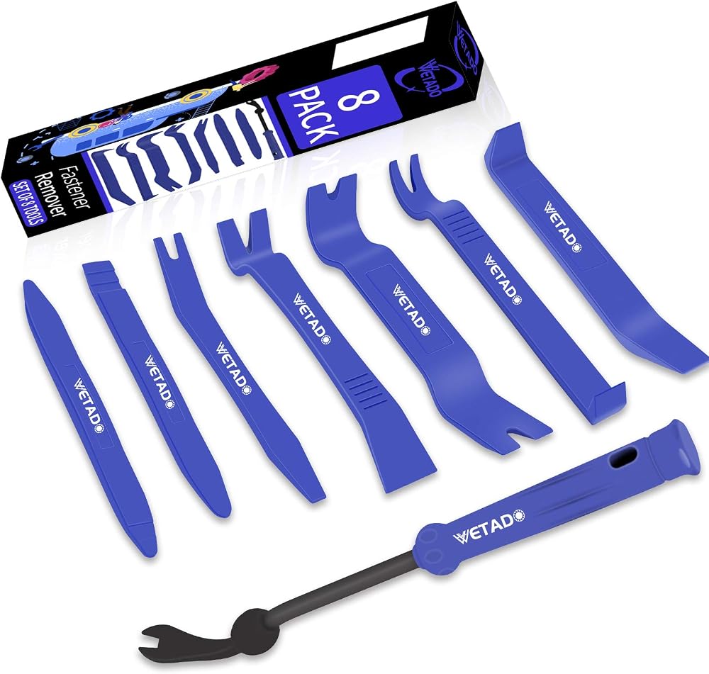 Wetado Trim Removal Tool 8Pcs Car Upholstery Repair Kit Dark Blue