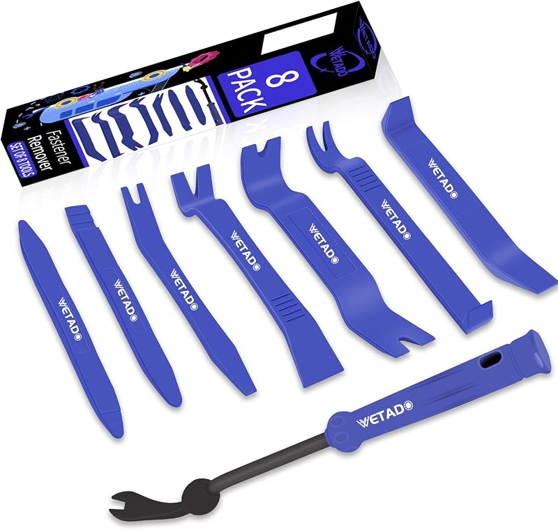 Wetado Trim Removal Tool 8Pcs Car Upholstery Repair Kit Dark Blue