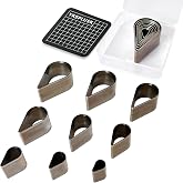 YKSPLUSK 9 Pcs Leather Hole Cutter Set, 9 Sizes Teardrop Shaped Cutting Dies Tool, Cutting Mold Punching Die Set for DIY Craft, Leather Cutter Hollow Punching with Box