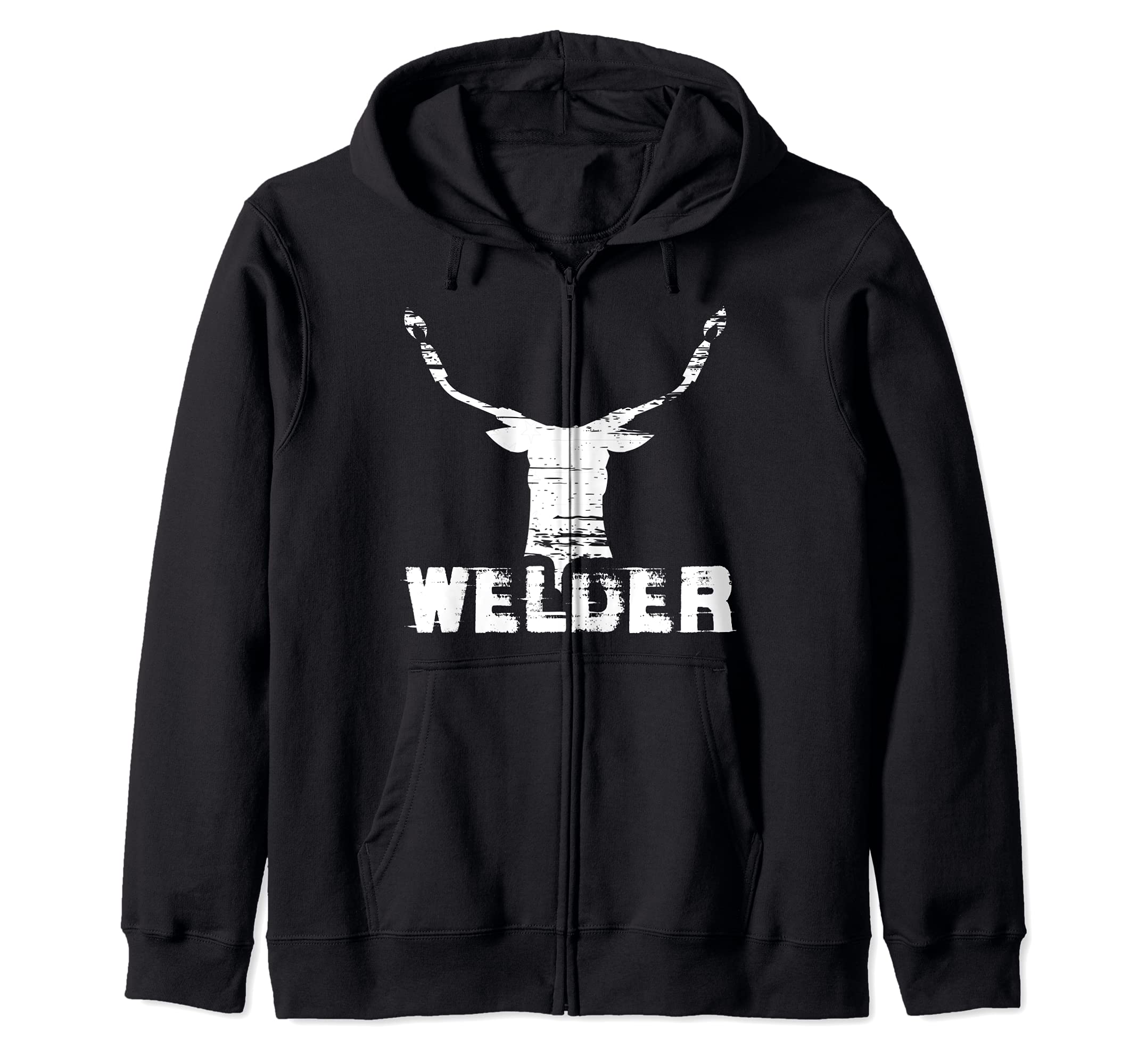 Bull Animal Welder Engineer Engineering Welding Fabrication Zip Hoodie