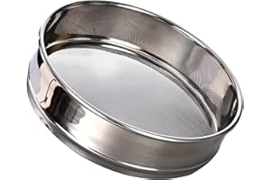 LABALPHA 5 Mesh Lab Sieves, Test Sieve #5 Mesh, 8'' Diameter, 304 Stainless Steel Wire Cloth (4mm)