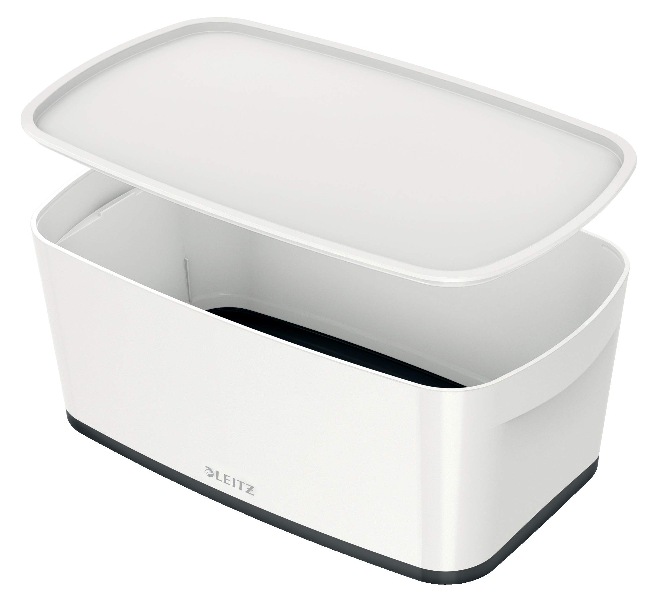 Leitz 5 Litre Storage Box with Lid, Waterproof , White/Black