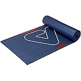 FILA Accessories Exercise Mat - Extra Thick Yoga Mat for Fitness & Floor Gym Workouts - Includes Carrier Strap, 72" L x 24" W
