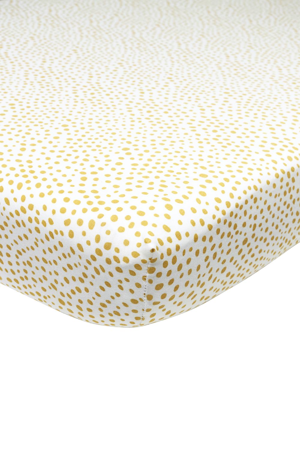 Meyco Home Basic Jersey Cheetah Fitted Sheet for 1 Person (Flat Sheet with Soft Jersey Quality, 100% Cotton, thanks to All-Round Elastic, Dimensions: 90 x 200 cm), Honey Gold