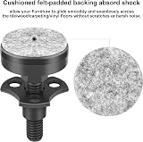 Anwenk 4pk Heavy Duty Furniture Leveling Feet 1320LB Support 3/8"-16 T-Nut Kit view 4