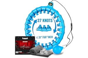 K-MART Smart Weighted Hula Hoop, Adjustable Fitness Exercise Weighted Hula Hoop - 27 Detachable Knots/Link